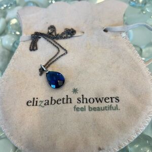 Elizabeth Showers Sapphire drop necklace